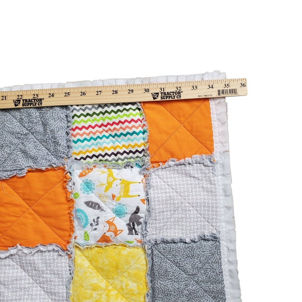 New Homemade Colorful Baby Boy Rag Quilt - Picture 4 of 10
